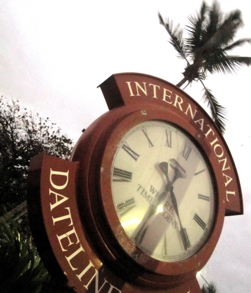 It's Tonga Time! International Dateline Hotel Clock in Tongatapu, Tonga