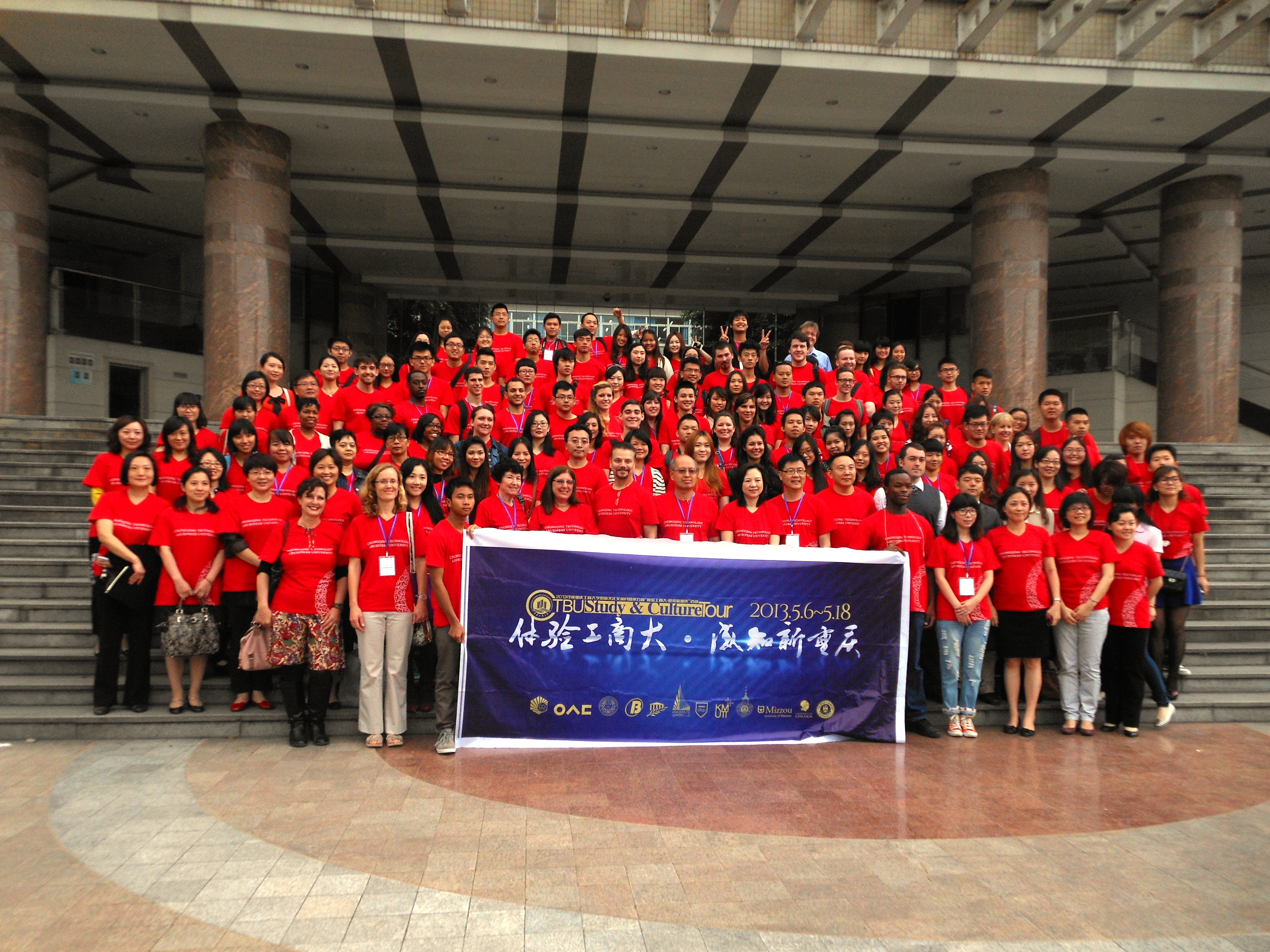 Natalie (bottom left) and Students at CTBU Culture Week, China