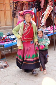 Shaxi Friday Market, Woman in Traditional Dress