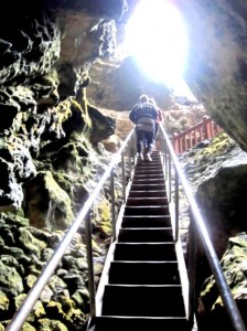 Stairway into Lake Cave.Western Australia