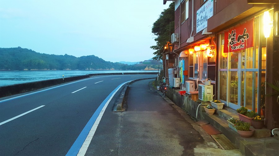 Restaurants along the roadside of the Shimanami Kaido Cycling Route